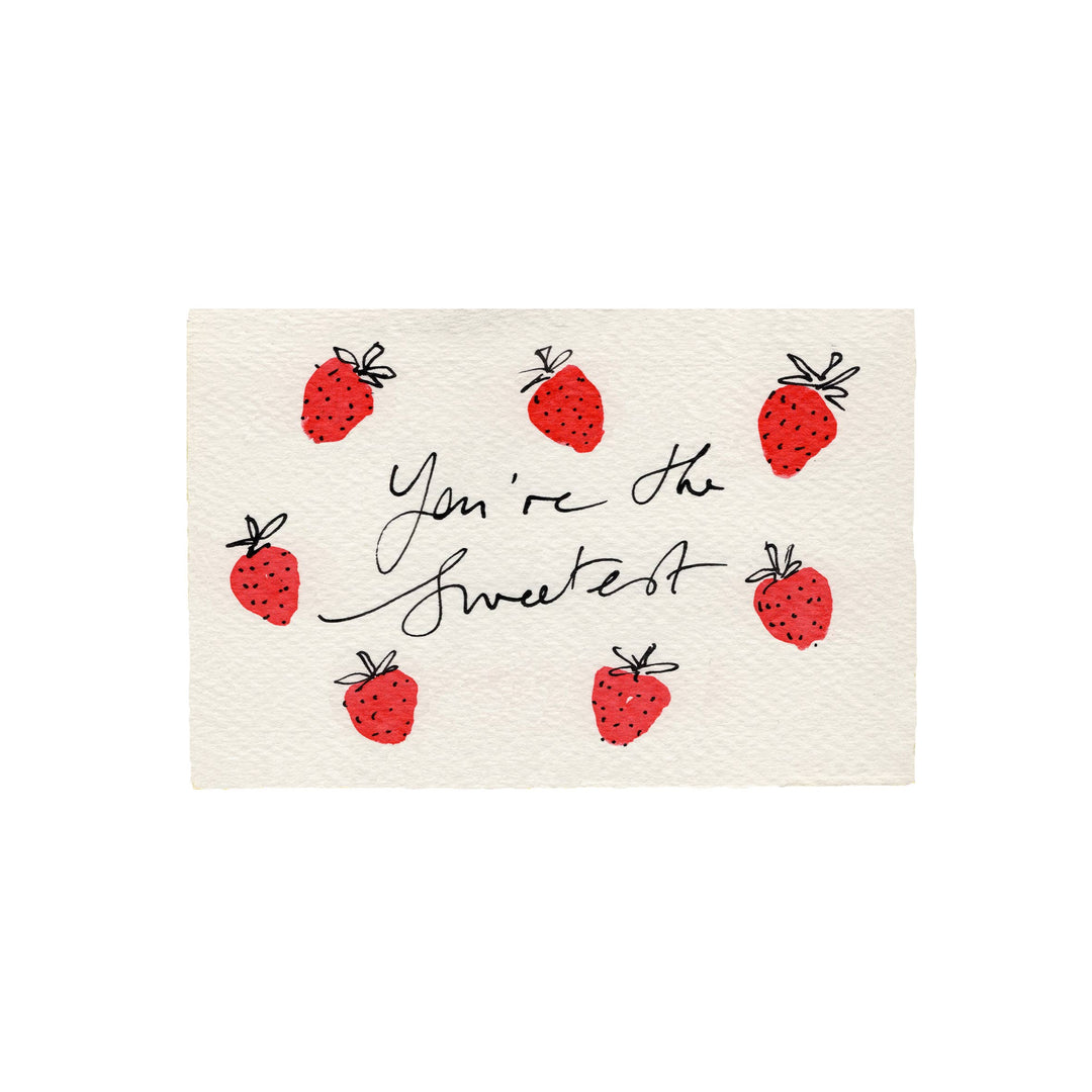 'You're the Sweetest' Strawberries Valentine Card