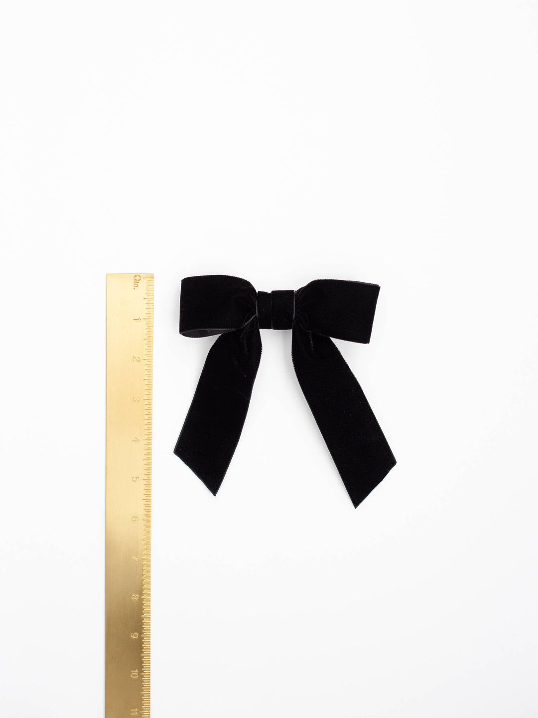 Black Delora Velvet Bow Barrette