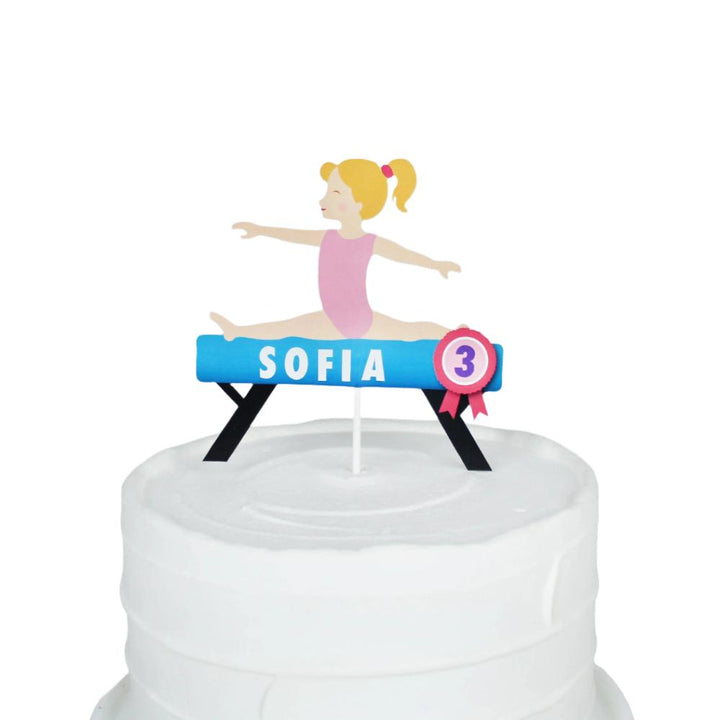 Gymnastics Name Cake Topper