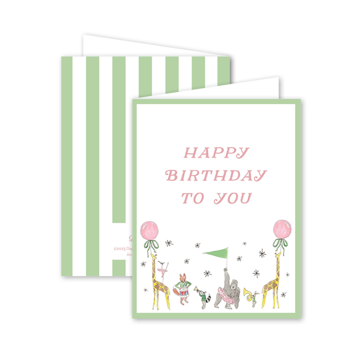 Animal Parade Birthday Card