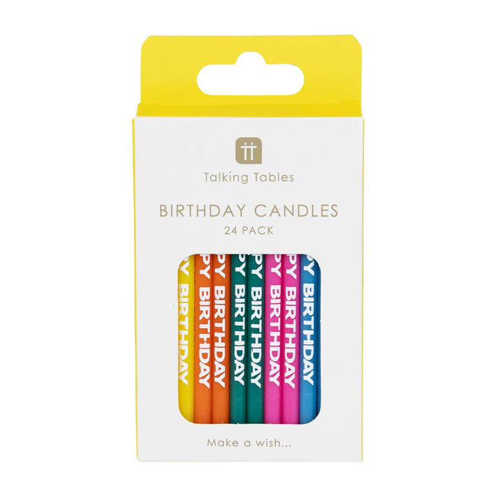 Rainbow Happy Birthday Candles