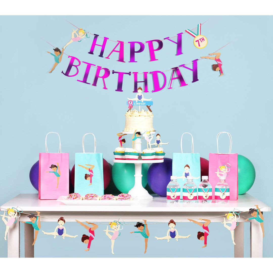 Happy Birthday Gymnastics Banner