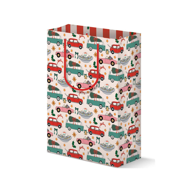 Holiday Car Print Gift Bag