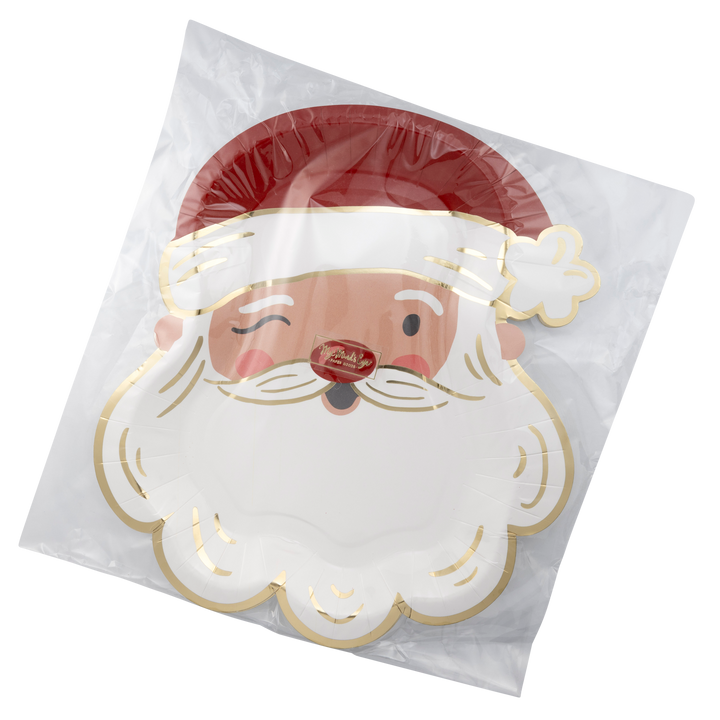 Santa Face Shaped Paper Plate