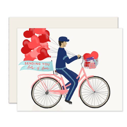 Bicycle Love Messenger Card