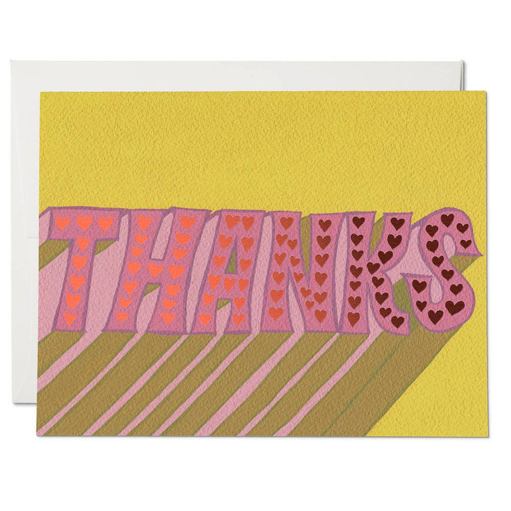 Hearts Thank You Card