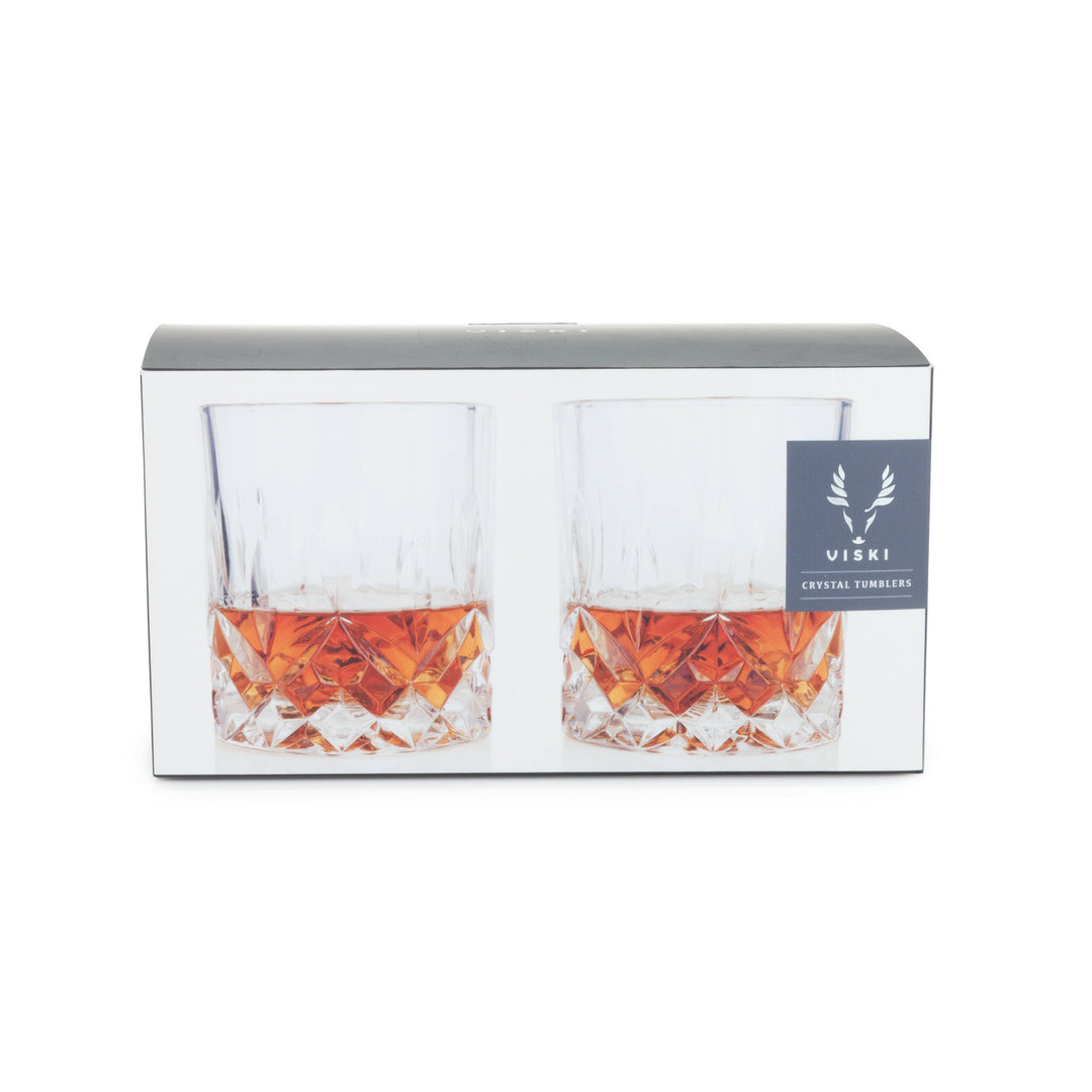 Crystal Lowball Tumblers - Set of 2