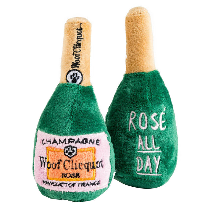 Woof Clicquot Rose' Champagne Dog Large Toy