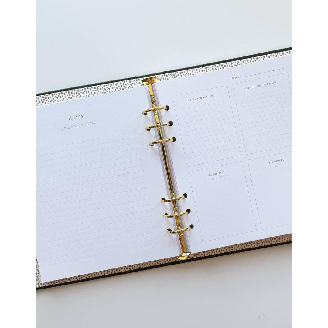 Black & White Squiggle Perpetual Planner