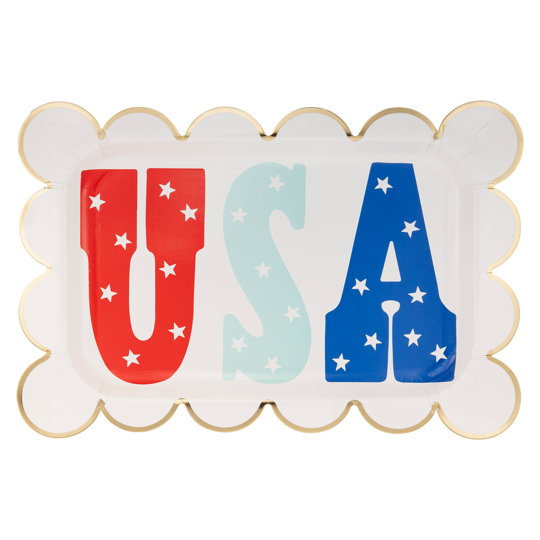 USA Scallop Paper Plate