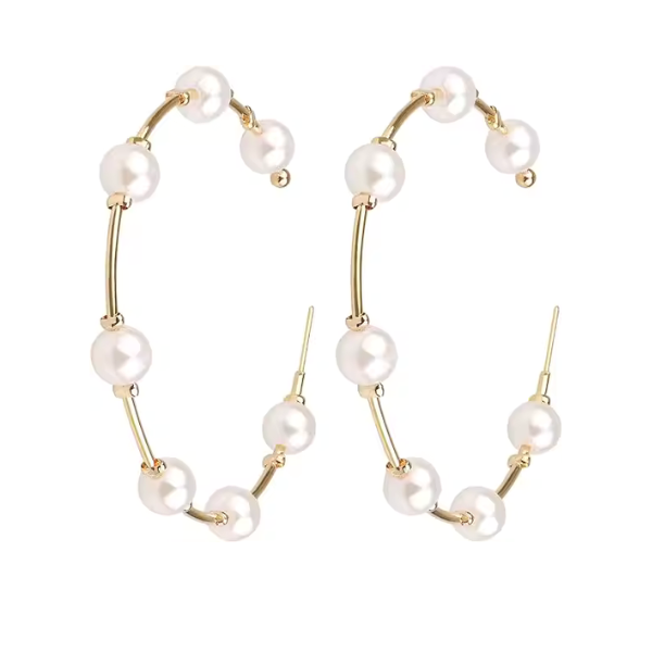 Pearl Hoop Earrings