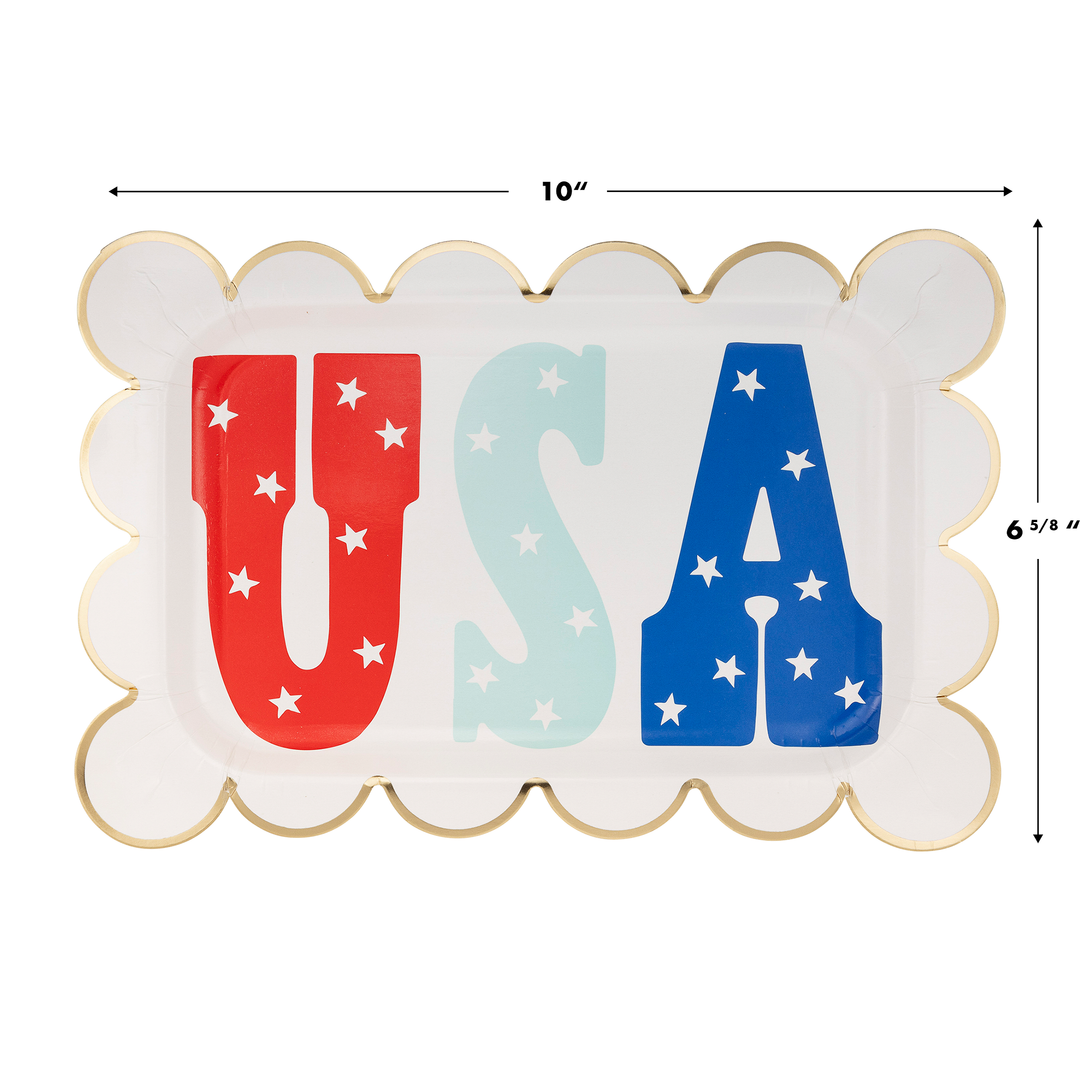 USA Scallop Paper Plate