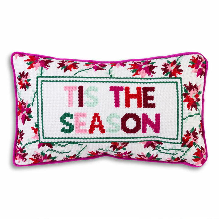 Tis The Season Needlepoint Pillow