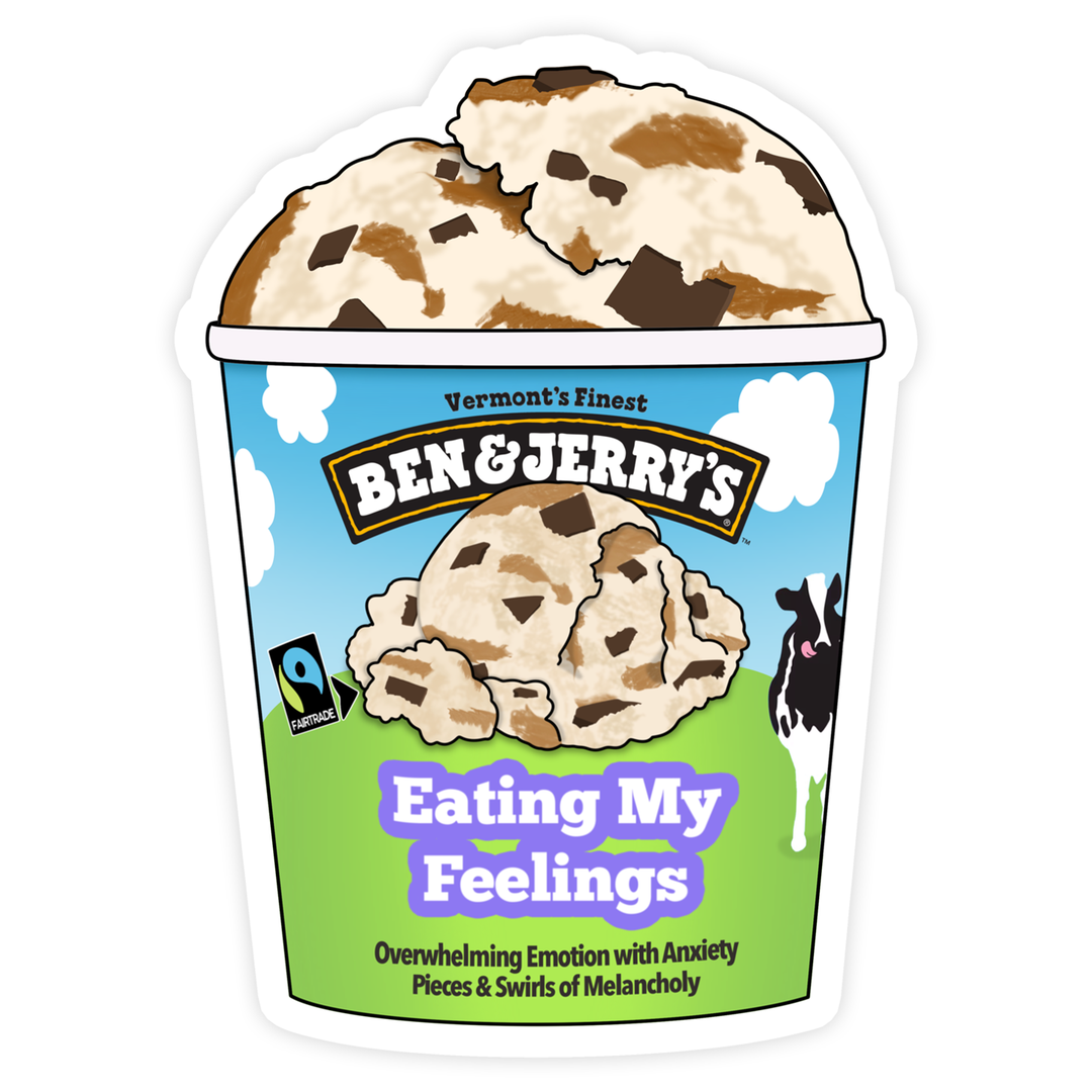 Ben & Jerry's Eating My Feelings Ice Cream Sticker