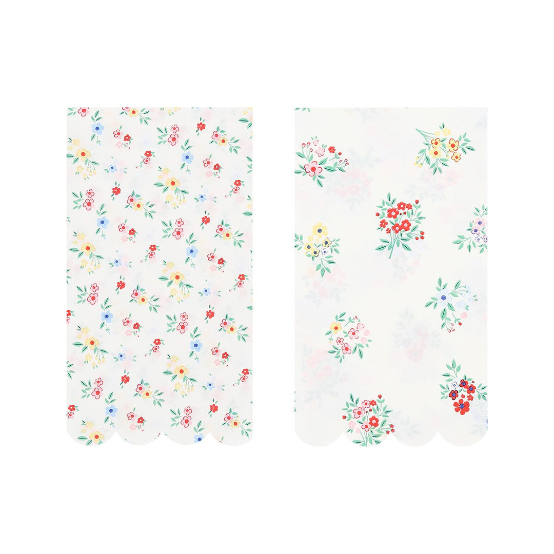 Ditsy Posy Scalloped Guest Towels