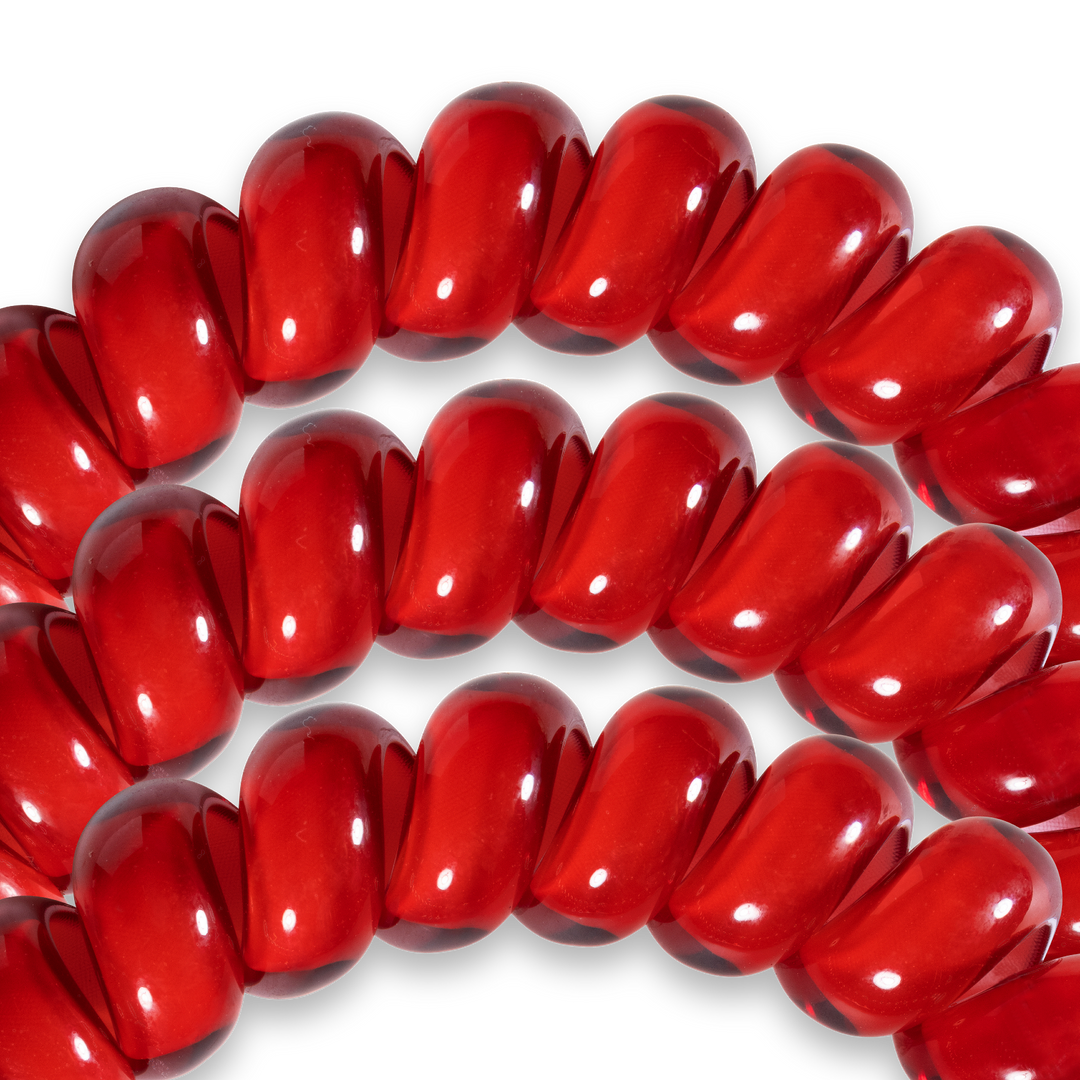 Scarlet Red Hair Ties - Large