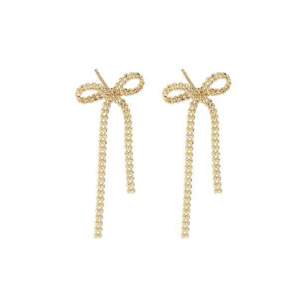 Gold Bow Earrings