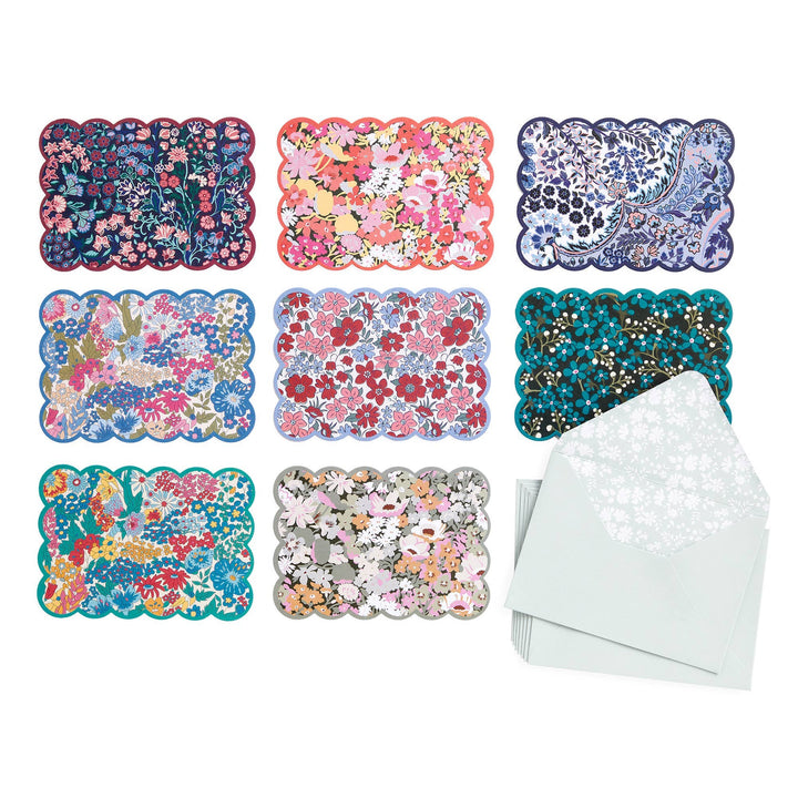 Liberty Scalloped Shaped Notecard Set