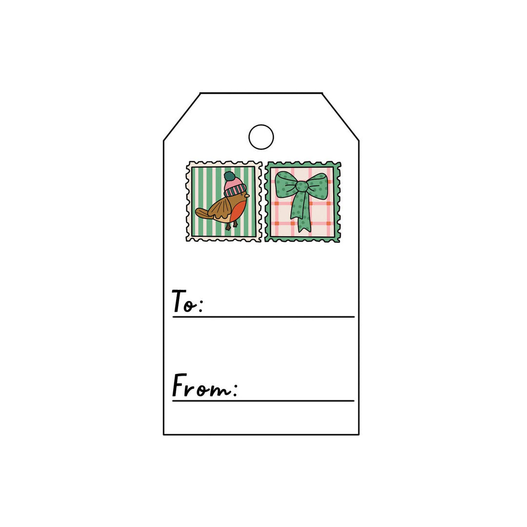 Holiday Stamps Gift Tags