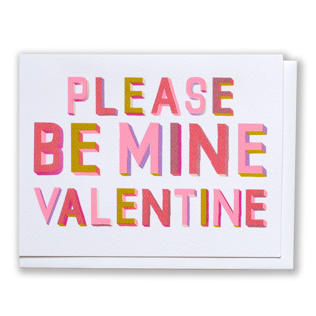 3D Please Be Mine Valentine Card