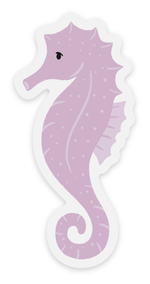 Clear Seahorse Sticker