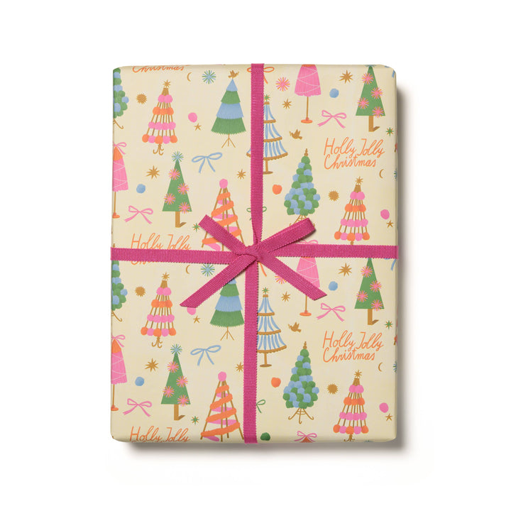 Holly Jolly Trees Wrapping Sheet