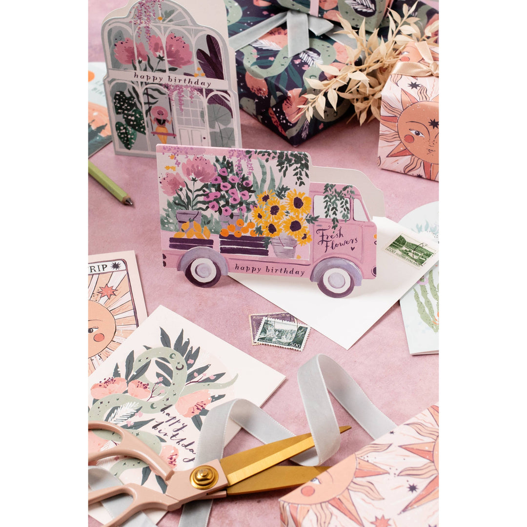 Flower Truck Birthday Card