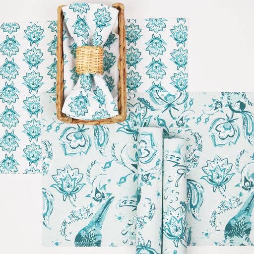 Seafoam Fans Dinner Napkin Set