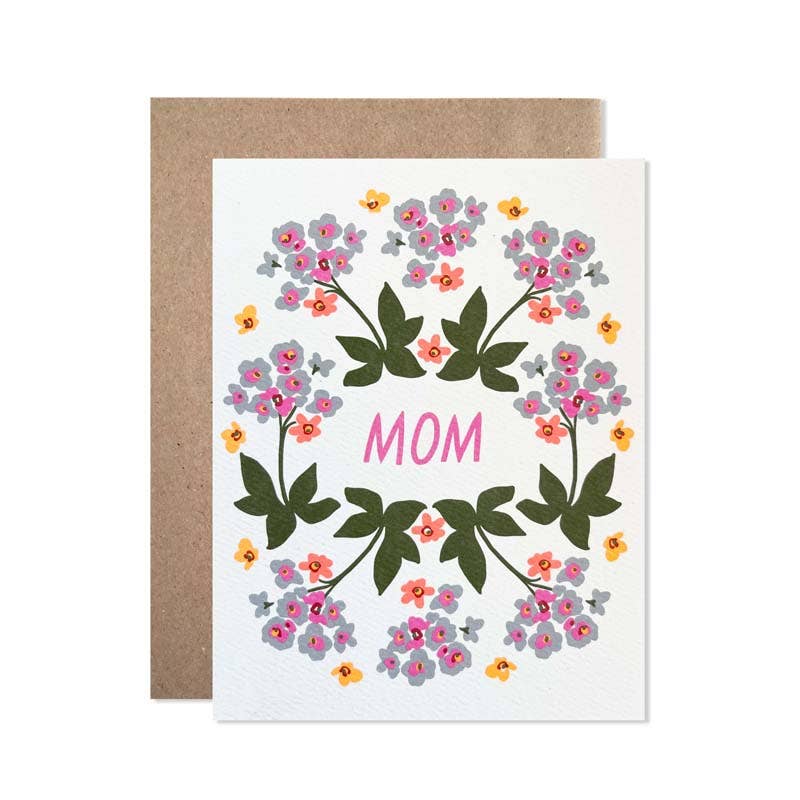 MOM Blue Wreath Card