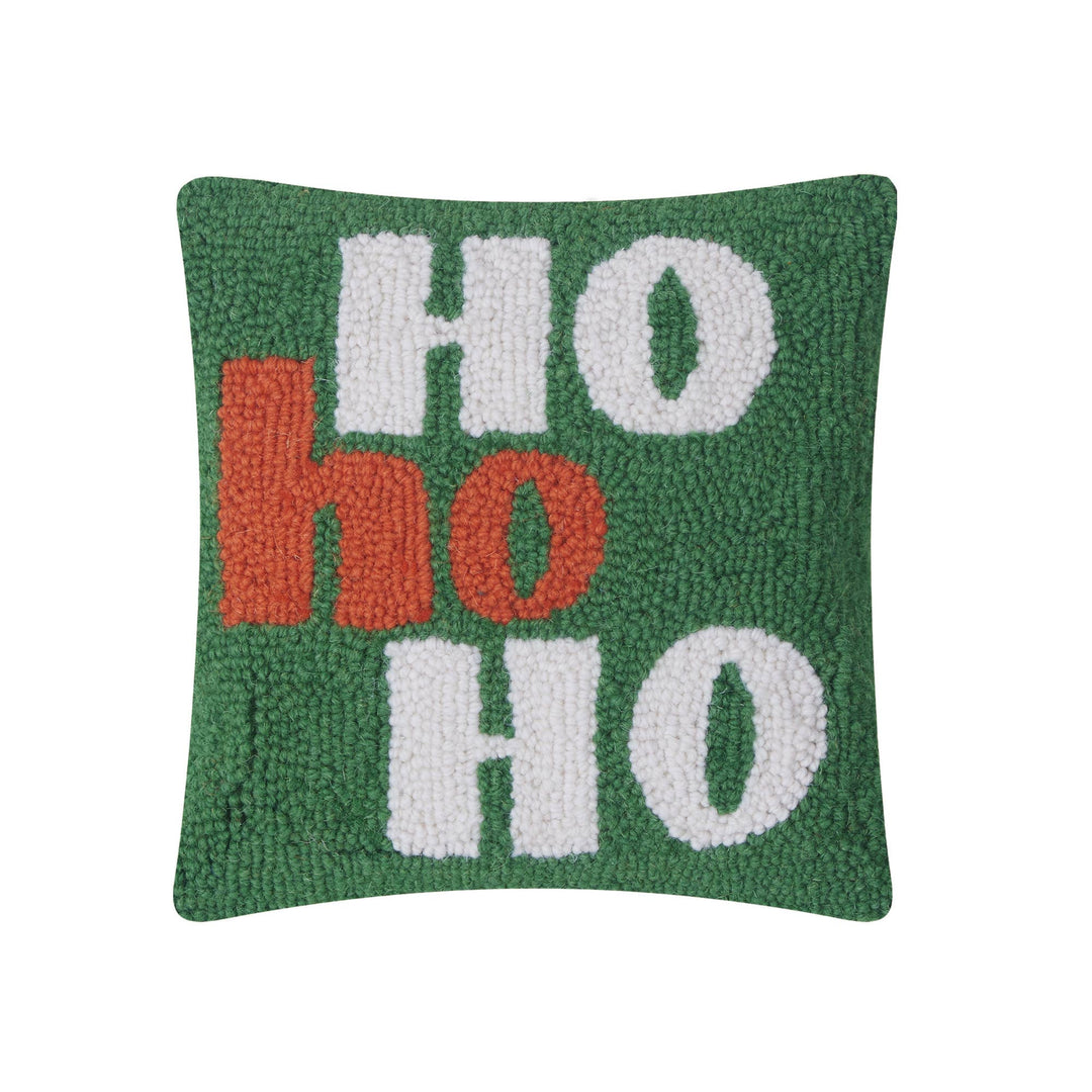 Ho Ho Ho Green Hook Pillow