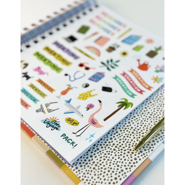 2025 Rainbow Waves Planner