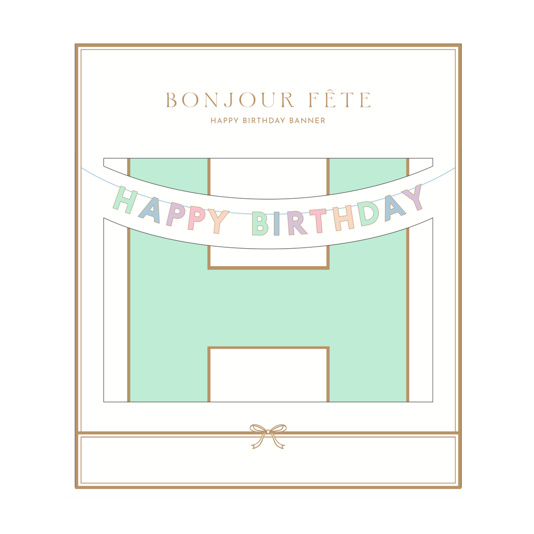 Pastel Happy Birthday Signature Banner