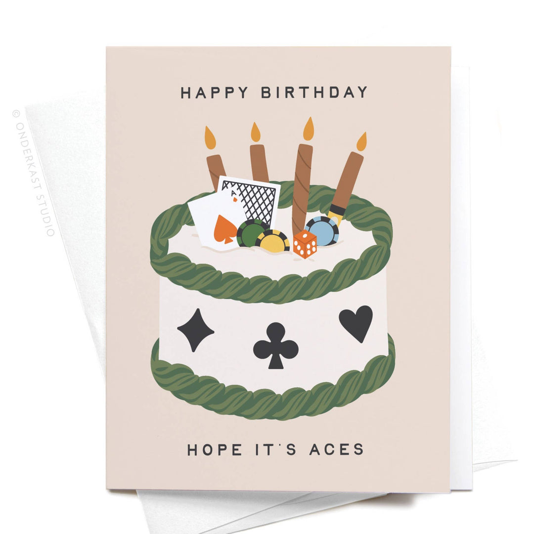 Aces Poker Birthday Card