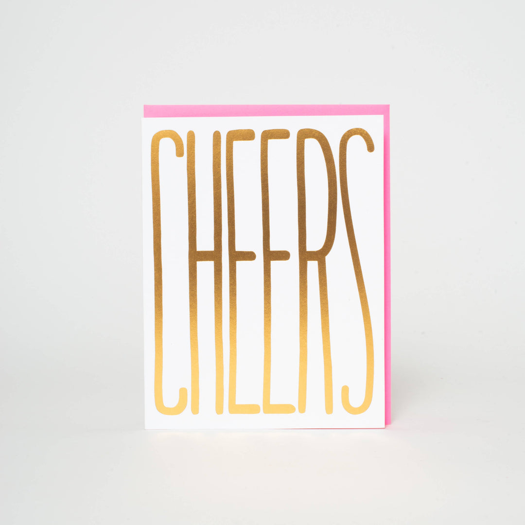 Gold Cheers Card