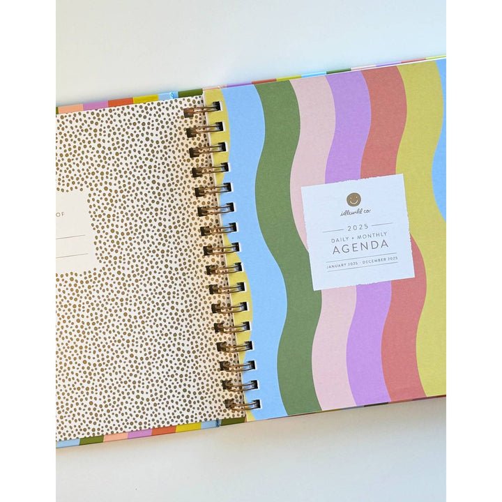 2025 Rainbow Waves Planner