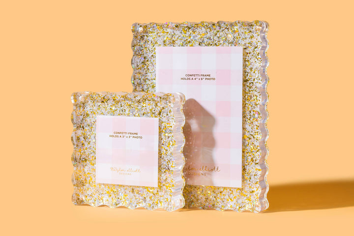 Pearl + Gold Confetti Picture Frame - Medium