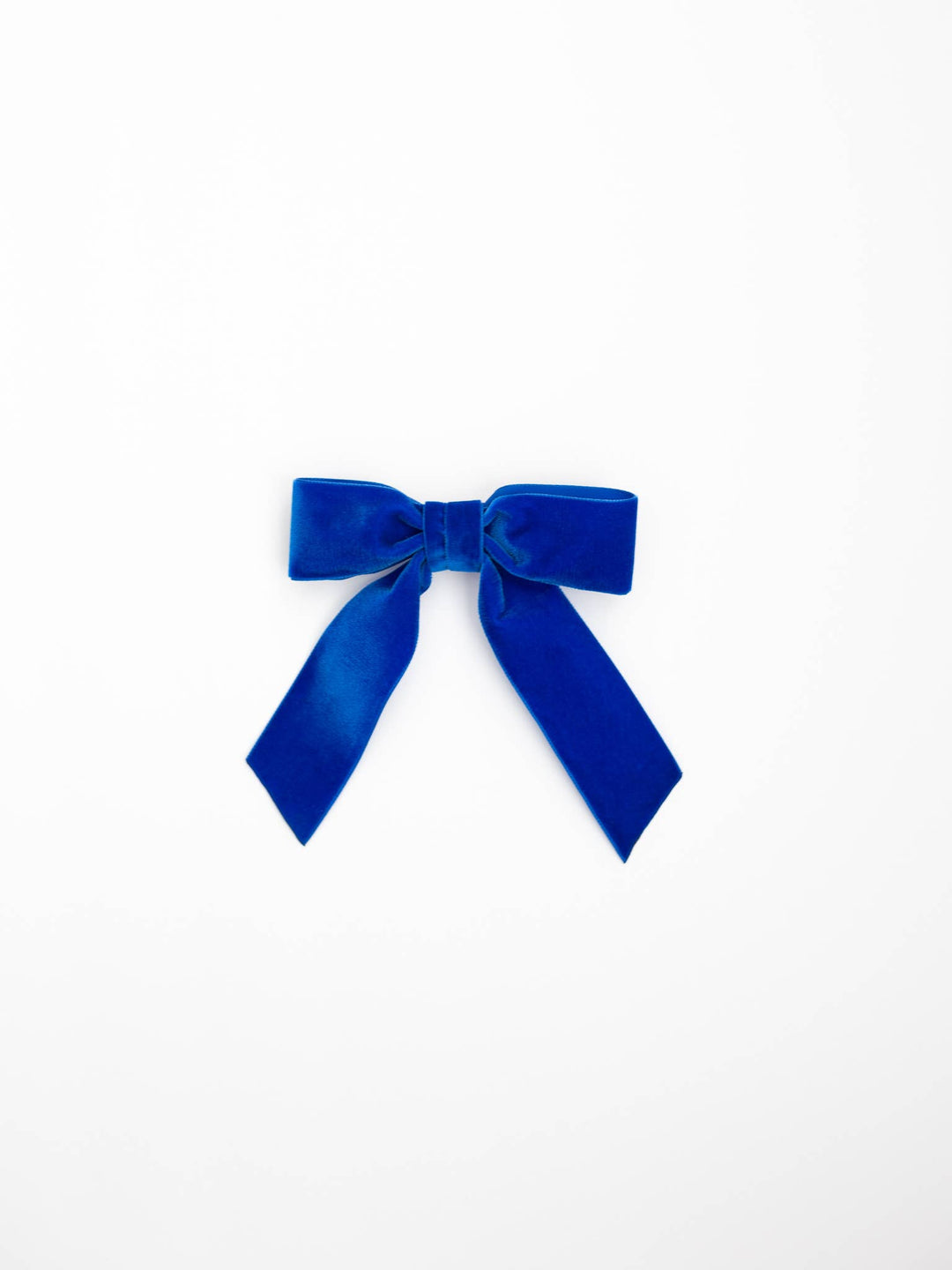 Navy Delora Velvet Bow Barrette