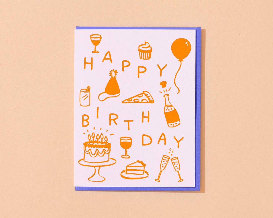 Happy Birthday Icons Card