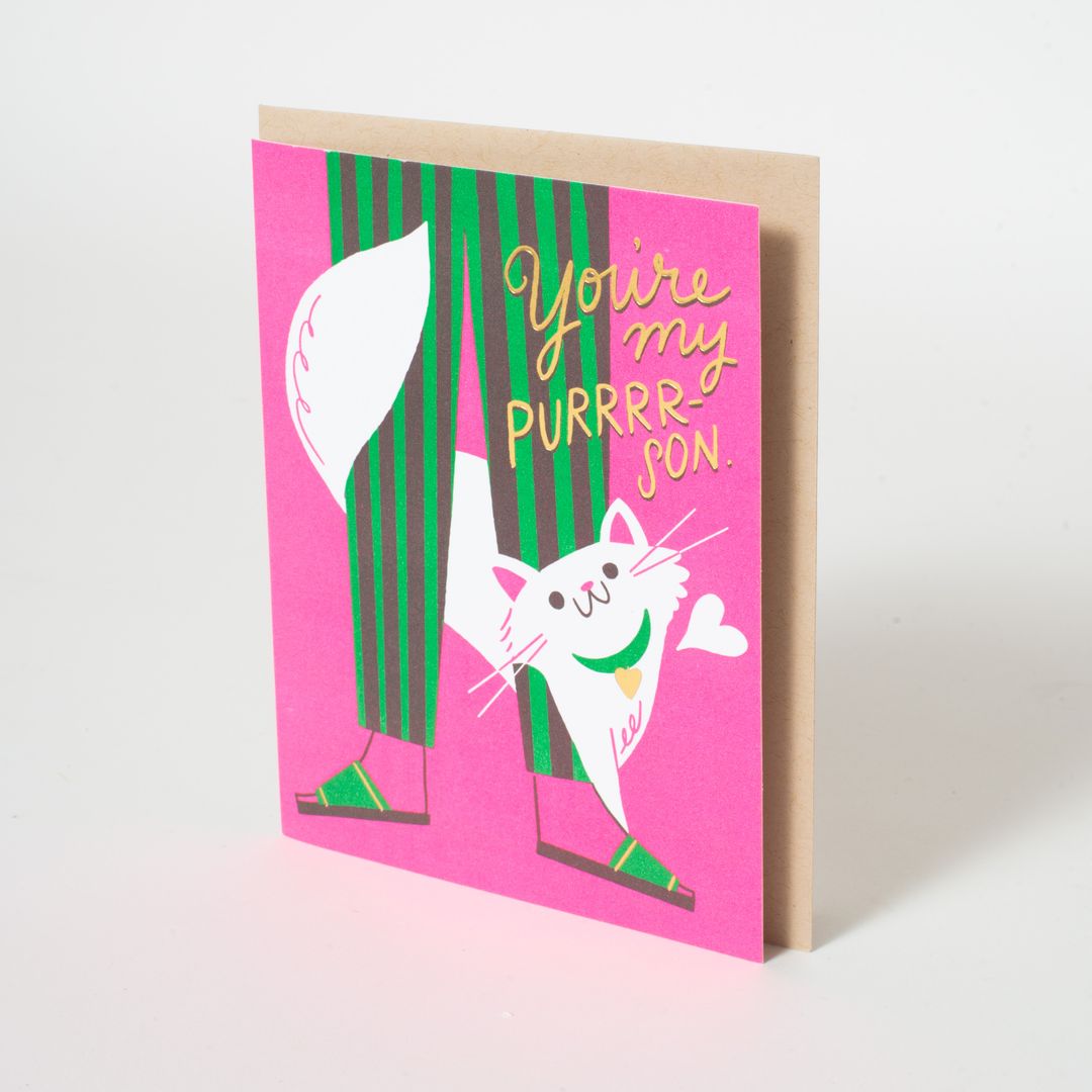 Cat Love Punny Card