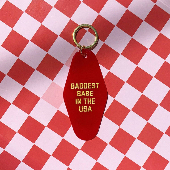 Baddest Babe In The USA Keytag