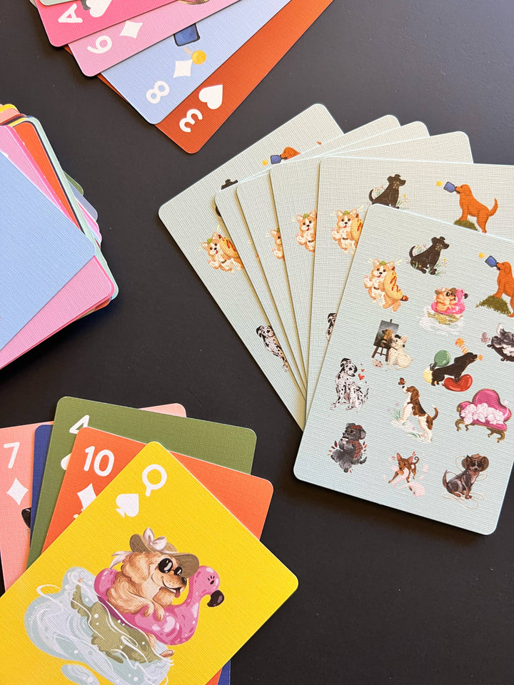 Illustrated Dogs Playing Cards