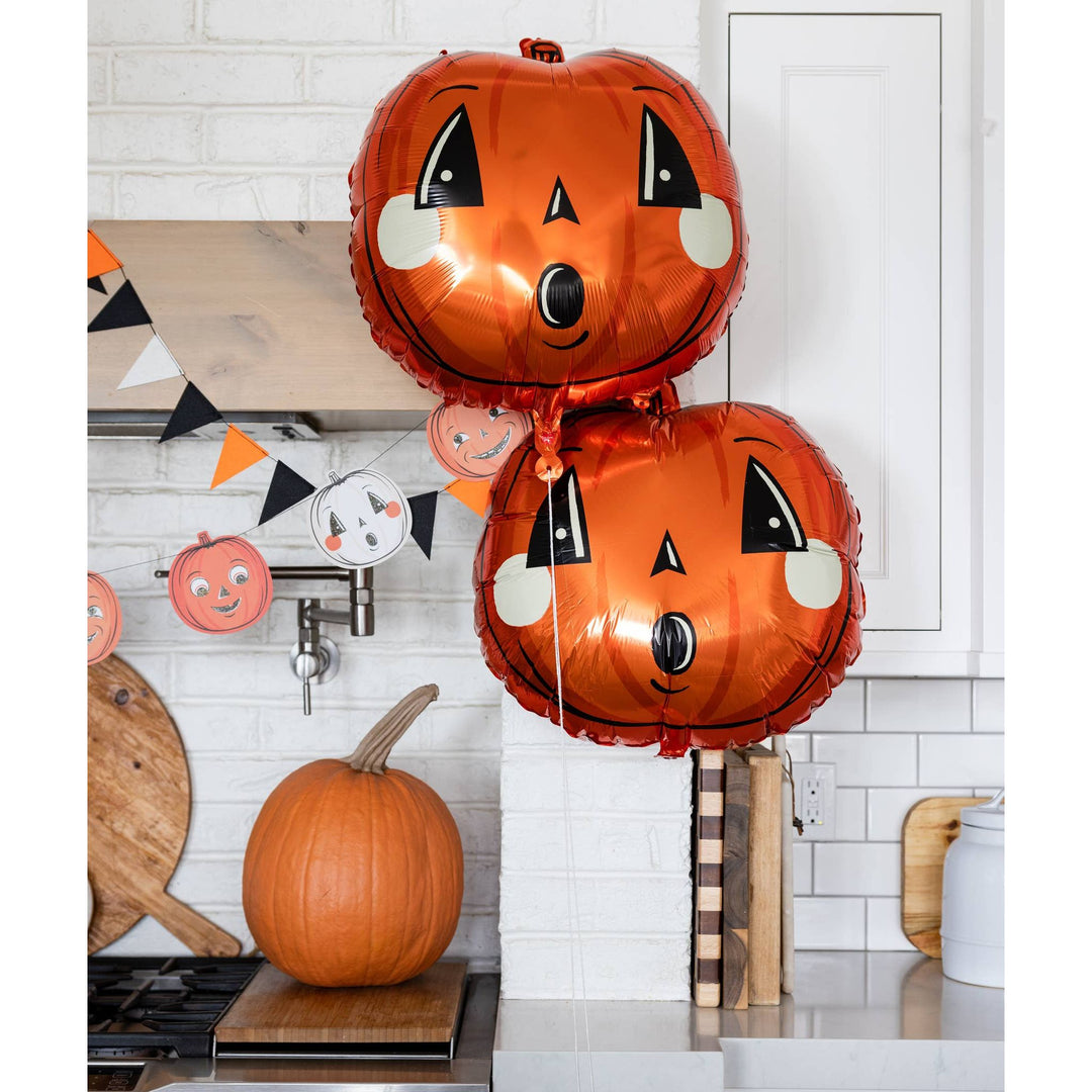 Vintage Halloween Pumpkin Mylar Balloon