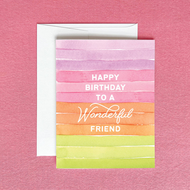 Happy Birthday to a Wonderful Friend Card