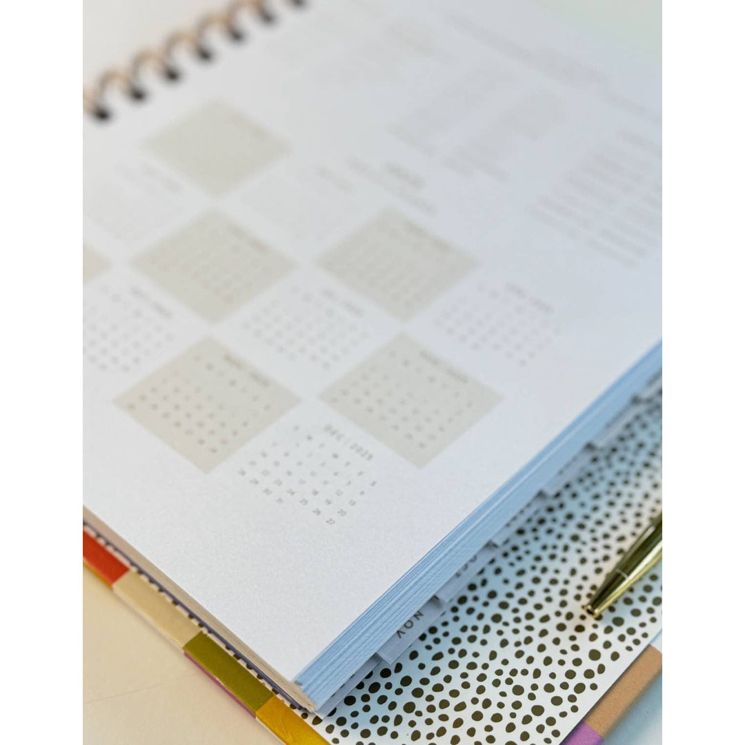 2025 Rainbow Waves Planner