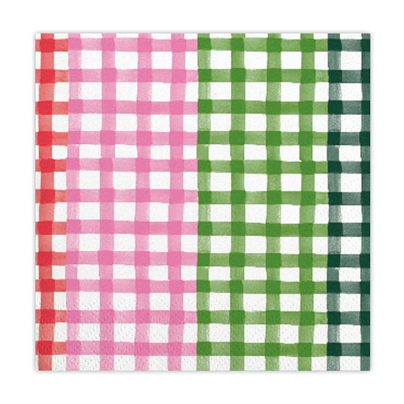 Gingham Beverage Napkins