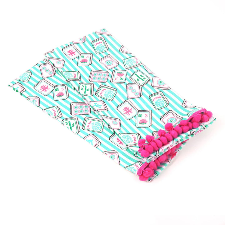 Mahjong Stripe Pom-Pom Kitchen Towel Set