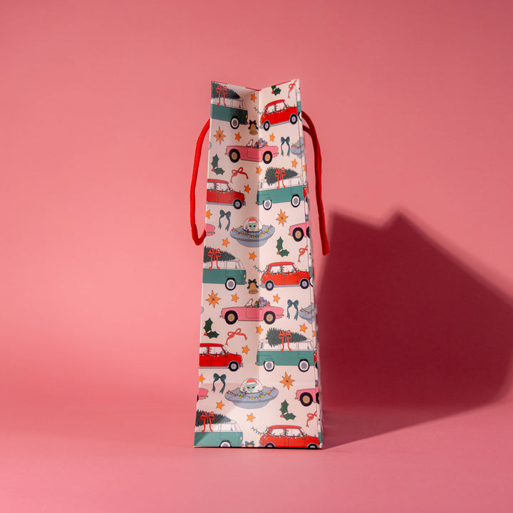 Holiday Car Print Gift Bag