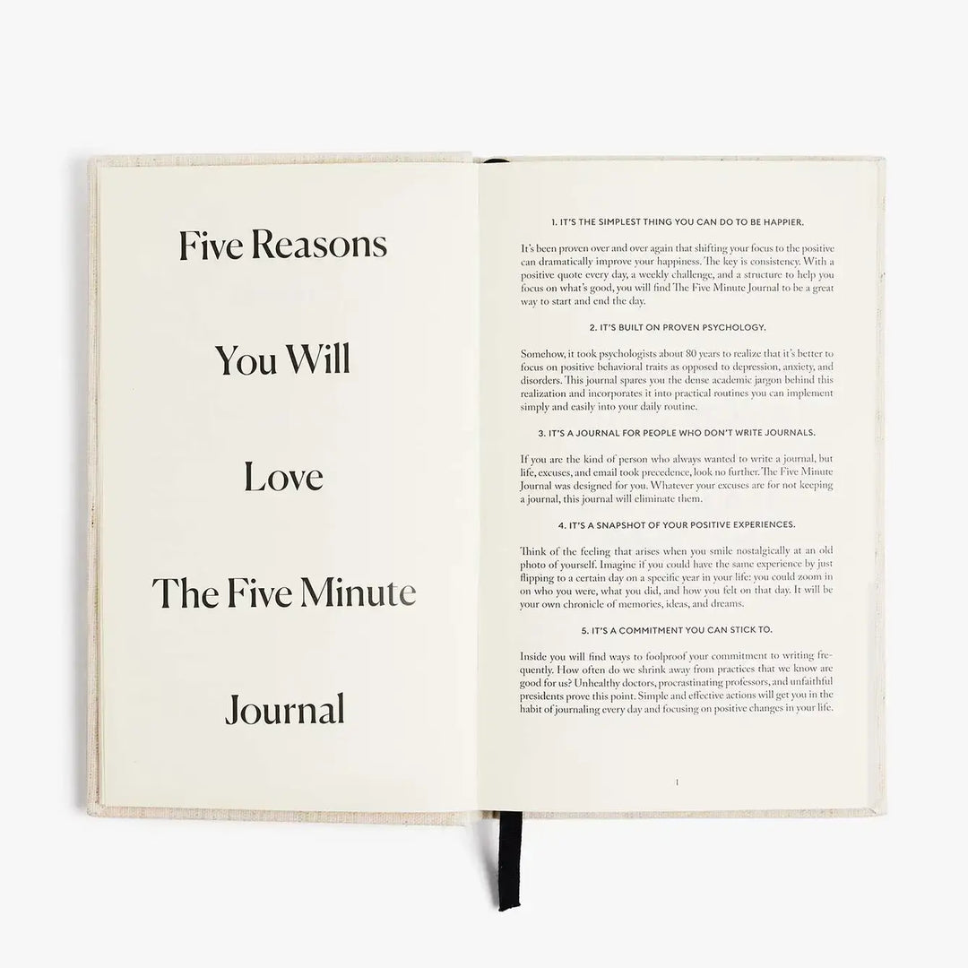 The Five Minute Journal Black