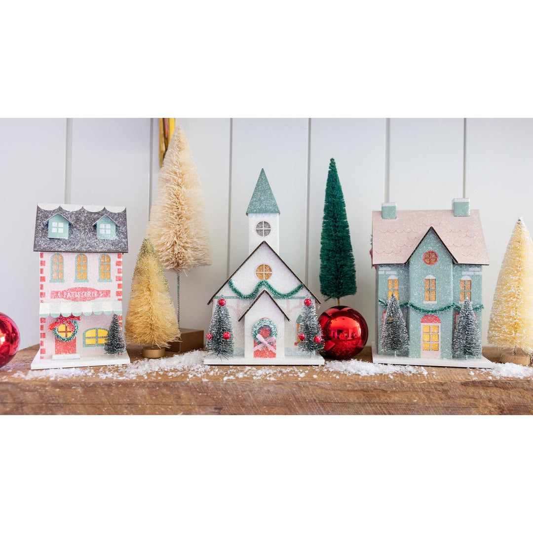 Village Christmas Paper House Decoration