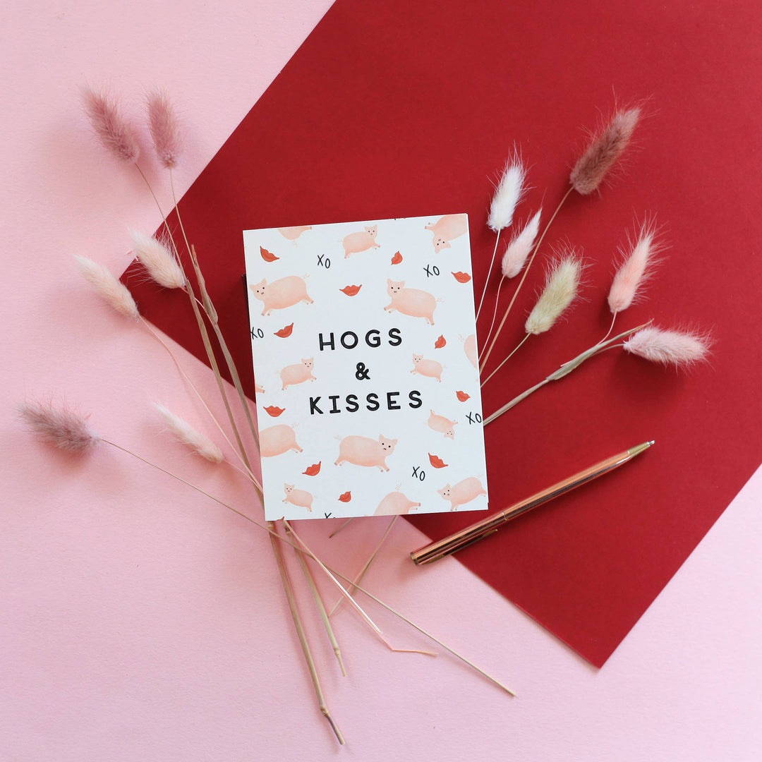 Hogs & Kisses Love Card